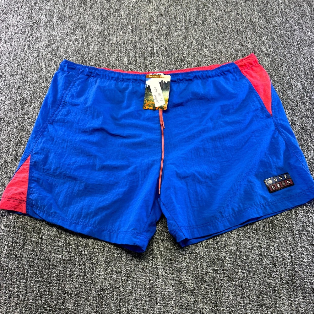 Surf Gear Board Short Mens Large 36-38 Royal Blue Drawstring Waist Summer Beach